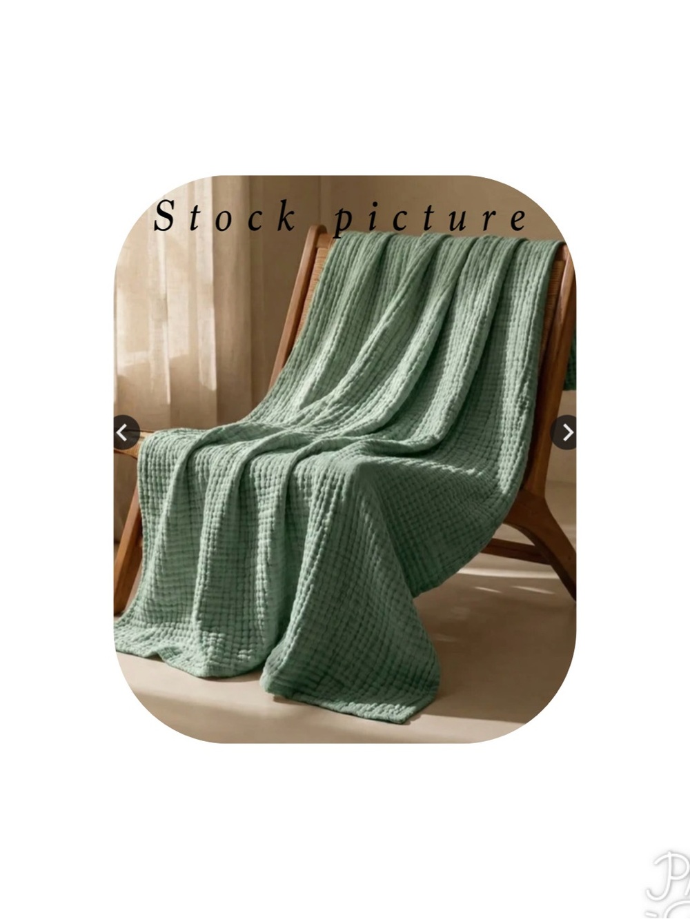 The Fleece Company Cotton Muslin Gauze Throw Blanket Sage Green 150x200cm